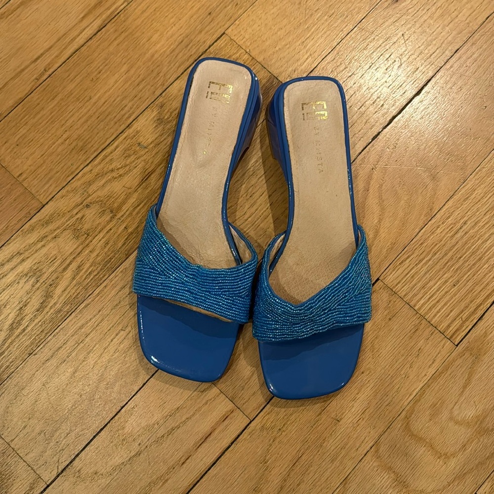 E8 by Miista Blue Beaded Sandal